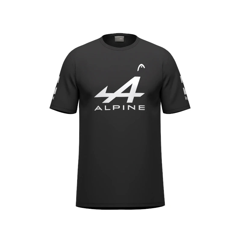 Schwarzes T-Shirt von Head Arturo Coello, Sponsor des Hauptsponsors