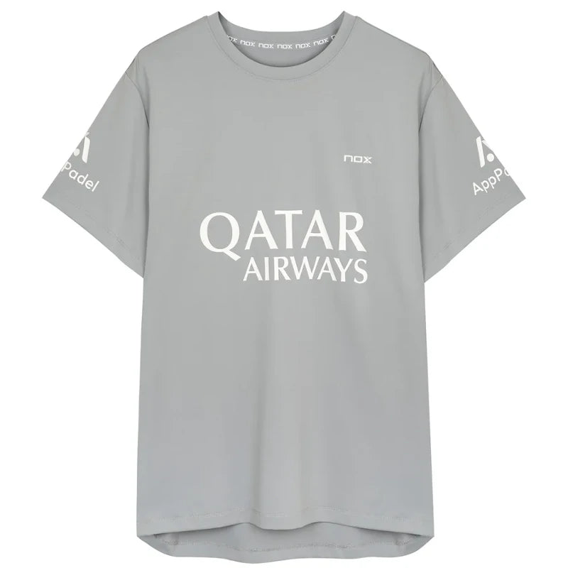 Nox sponsert graues AT10-T-Shirt