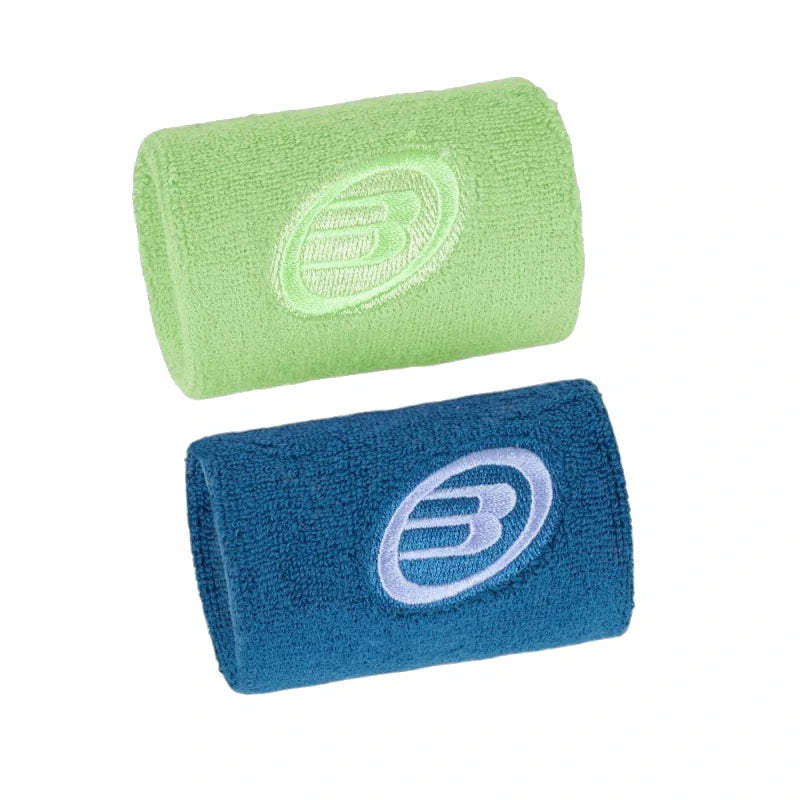 Muñequeras Bullpadel BPMU2405 I BG Verde Manzana/Azul Oscuro