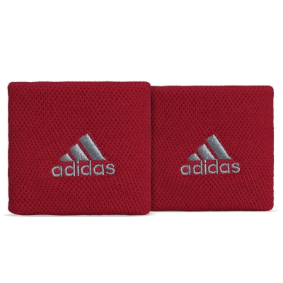 Pack 2 Muñequeras Adidas Pequeña Roja/Gris