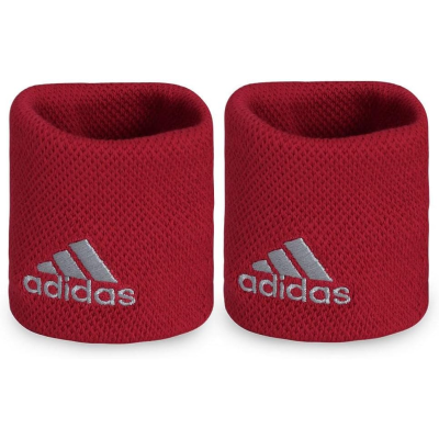 Pack 2 Muñequeras Adidas Pequeña Roja/Gris