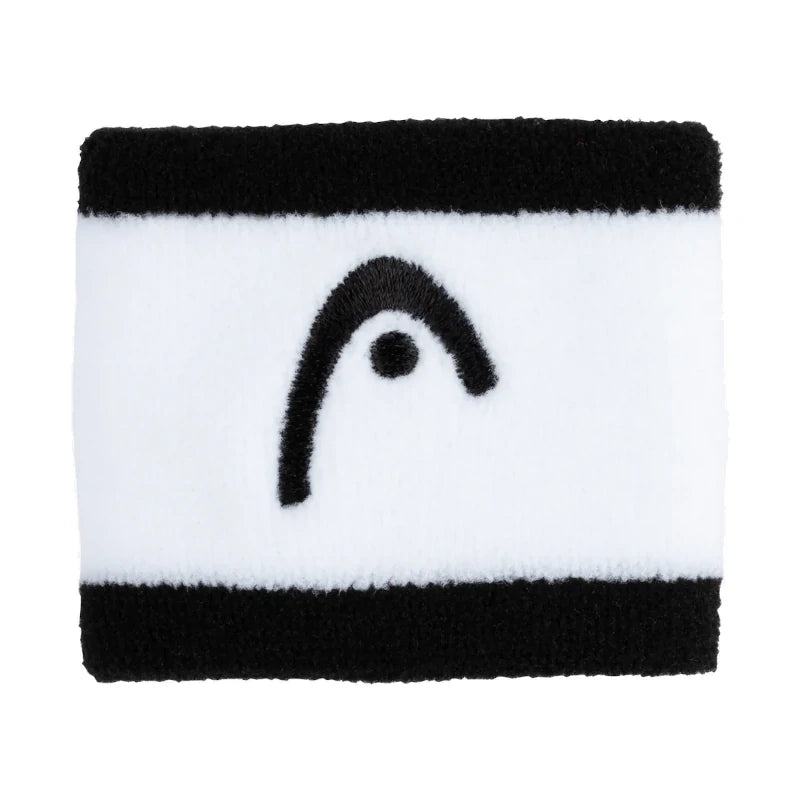 Muñequeras Head Striped 2.5 Negro/Blanco 2025
