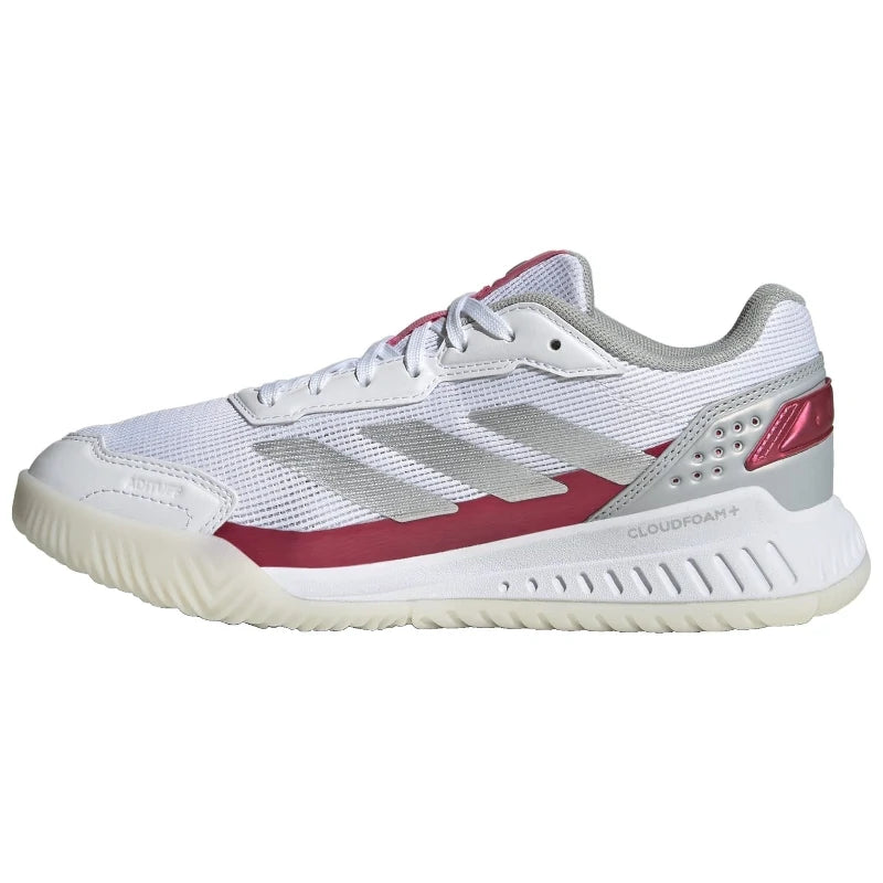 Zapatillas Adidas Courtquick Padel W Blanco/Plata/Rosa