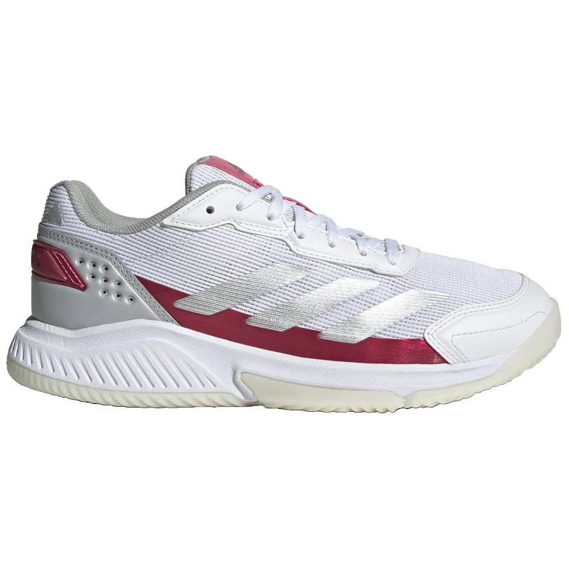 Adidas Courtquick Padel W in Weiß/Silber/Pink