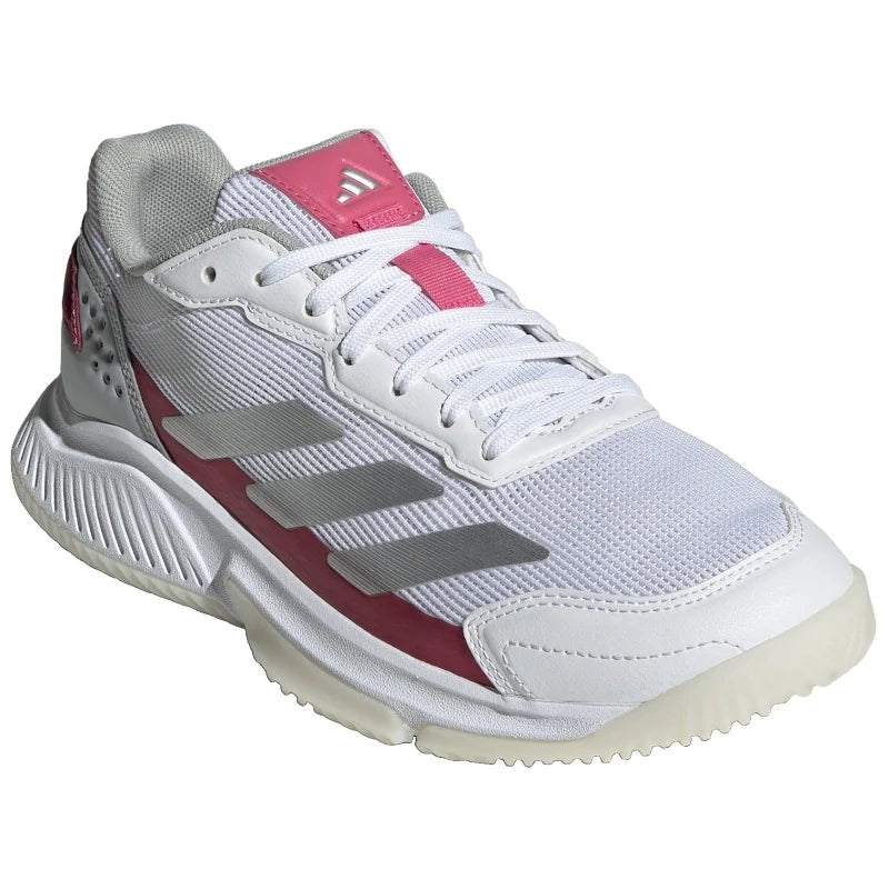 Zapatillas Adidas Courtquick Padel W Blanco/Plata/Rosa
