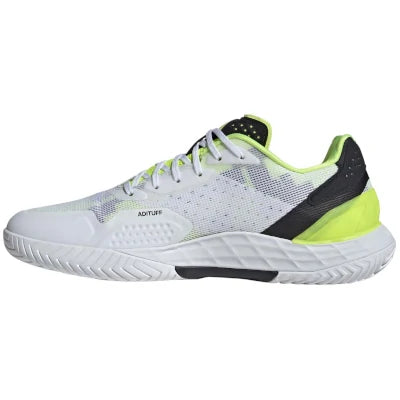 Adidas Defiant Speed ​​2 M in Weiß/Fluoreszierendem Gelb