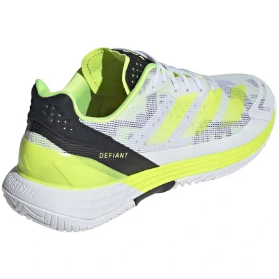 Adidas Defiant Speed ​​2 M in Weiß/Fluoreszierendem Gelb