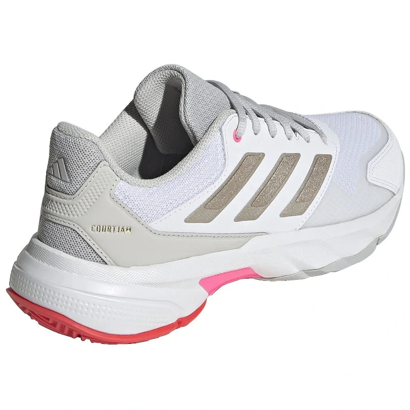 Adidas Courtjam Control W Weiß/Silber/Pink 2025