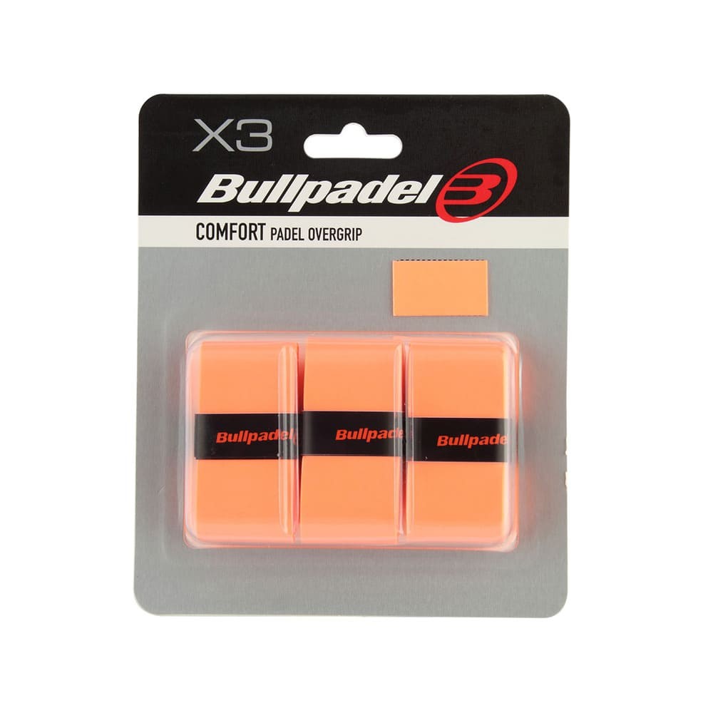 Pack 3 Overgrips Bullpadel Comfort Naranja Fluor